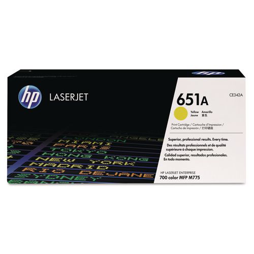 Image of HP CE342A HP 651a, (ce342a) Yellow Original Laserjet Toner Cartridge