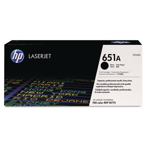 Image of HP CE340A HP 651a, (ce340a) Black Original Laserjet Toner Cartridge