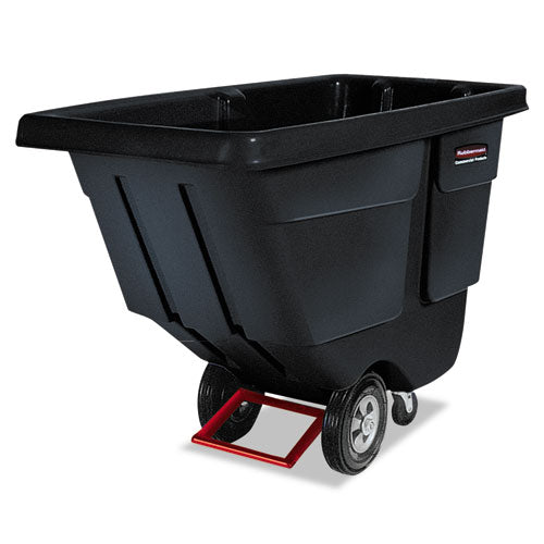 Image of Rubbermaid® Commercial FG131400BLA 1 cu yd BRUTE Rotomolded Tilt Truck, 850 lb Capacity, Black