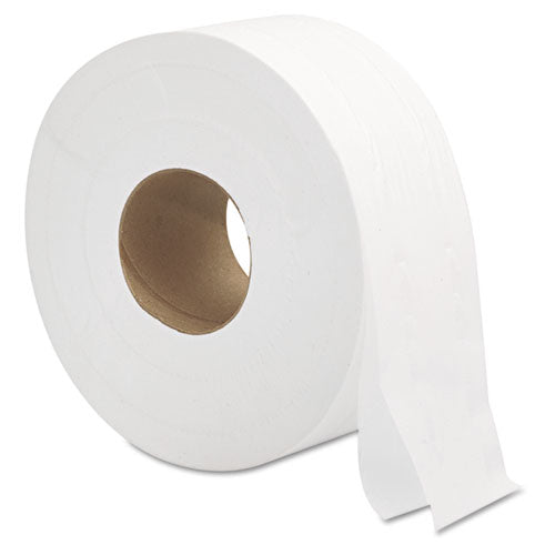 Image of General Supply 8112 Jumbo Roll Bath Tissue, Septic Safe, 2-Ply, 3.3" x 700 ft, White, 12 Rolls/Carton