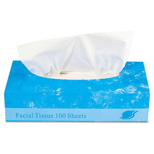 Image of GEN GENFACIAL30100B Boxed Facial Tissue, 2-Ply, White, 100 Sheets/Box, 30 Boxes/Carton