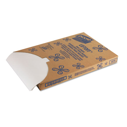 Image of Dixie® LO10 Greaseproof Liftoff Pan Liners, 16.38 x 24.38, White, 1,000/Carton