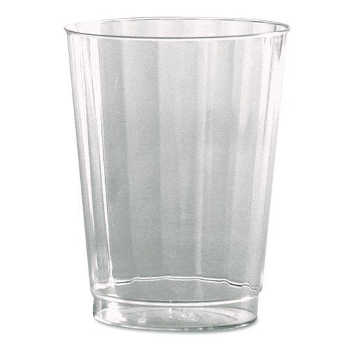 Image of WNA WNA CC10240 Classic Crystal Plastic Tumblers, 10 Oz, Clear, Fluted, Tall, 20/pack, 12 Packs/carton