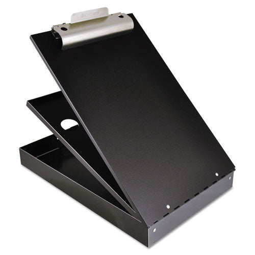 Image of Saunders 21117 Cruiser Mate Aluminum Storage Clipboard, 1.5" Clip Capacity, Holds 8.5 x 11 Sheets, Black