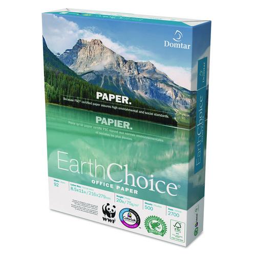 Image of Domtar 2700/40475 Earthchoice Office Paper, 92 Bright, 20 Lb Bond Weight, 8.5 X 11, White, 500 Sheets/ream, 10 Reams/carton