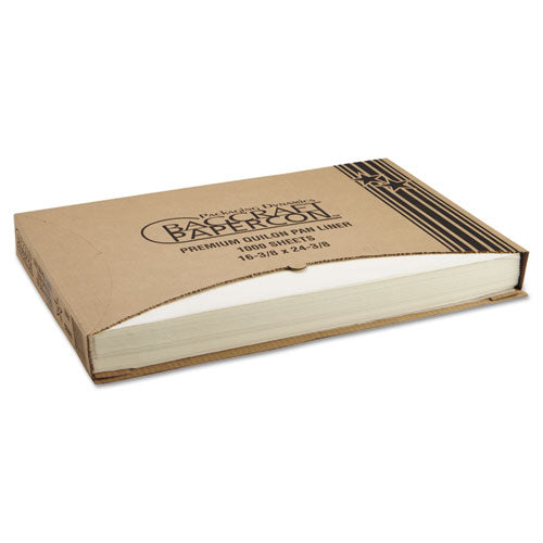 Image of Bagcraft P030001 Premium Grease-Proof Quilon Pan Liners, 16.38 x 24.38, White, 1,000/Carton