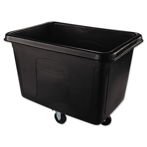 Image of Rubbermaid® Commercial FG461400BLA Cube Truck, 105 gal, 500 lb Capacity, Plastic, Black