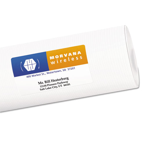 Image of Avery® 06873 Vibrant Laser Color-Print Labels w/ Sure Feed, 2 x 3.75, White, 200/PK