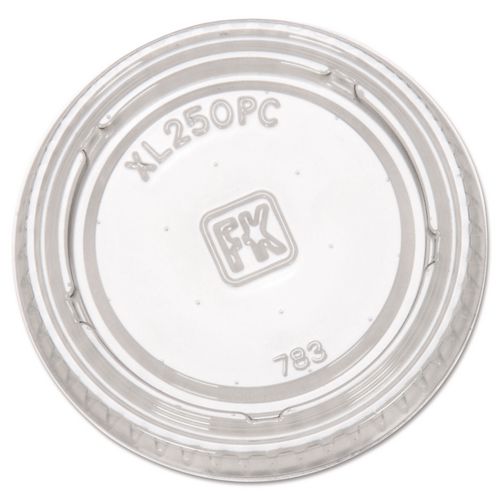 Image of Fabri-Kal® 000000000009505083 Portion Cup Lids, Fits 1.5 oz to 2.5 oz Portion Cups, Plastic, Clear, 125/Sleeve, 20 Sleeves/Carton