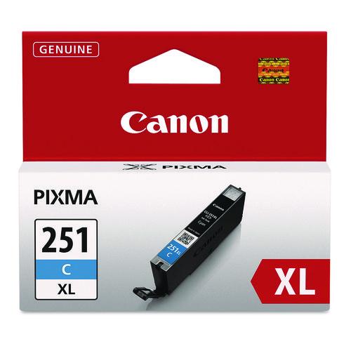Image of Canon® 6449B001 6449b001 (cli-251xl) Chromalife100+ High-Yield Ink, 695 Page-Yield, Cyan
