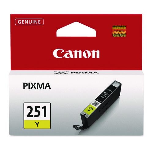 Image of Canon® 6516B001 6516b001 (cli-251) Chromalife100+ Ink, 330 Page-Yield, Yellow