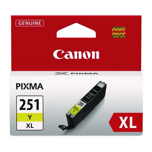 Image of Canon® 6451B001 6451b001 (cli-251xl) Chromalife100+ High-Yield Ink, 695 Page-Yield, Yellow