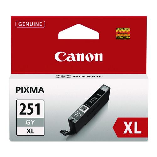 Image of Canon® 6452B001 6452b001 (cli-251xl) Chromalife100+ High-Yield Ink, 3,350 Page-Yield, Gray