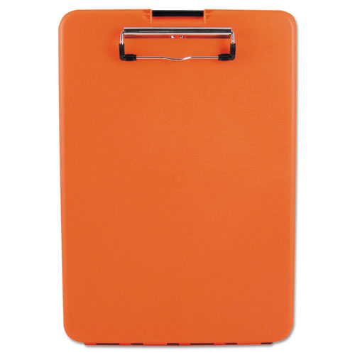 Image of Saunders 00579 SlimMate Storage Clipboard, 0.5" Clip Capacity, Holds 8.5 x 11 Sheets, Hi-Vis Orange