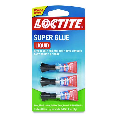 Image of Loctite® 1710908 Super Glue, 0.11 Oz, Dries Clear, 3/pack