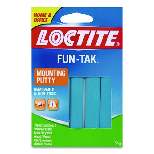 Image of Loctite® 1270884 Fun-Tak Mounting Putty, Repositionable And Reusable, 6 Strips, 2 Oz