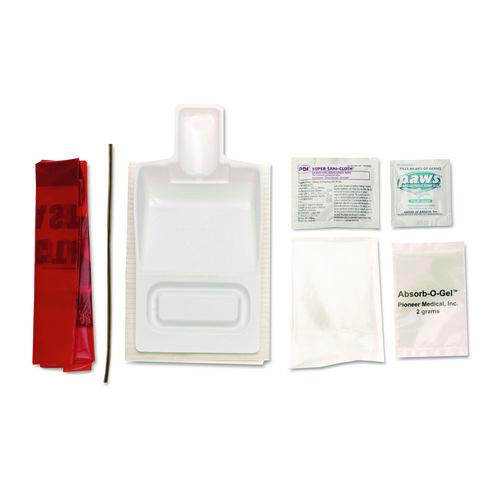 Image of Medline MPH17CE210 Biohazard Fluid Clean-Up Kit, 10.3 x 1.6 x 10.5, 7 Pieces, Synthetic-Fabric Bag