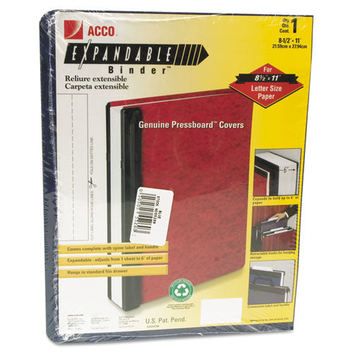 Image of ACCO Expandable Hanging Data Binder, 2 Posts, 6" Capacity, 11 X 8.5, Blue