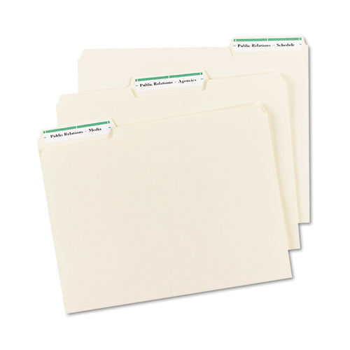 Image of Avery® 05866 Permanent Trueblock File Folder Labels With Sure Feed Technology, 0.66 X 3.44, White, 30/sheet, 50 Sheets/box