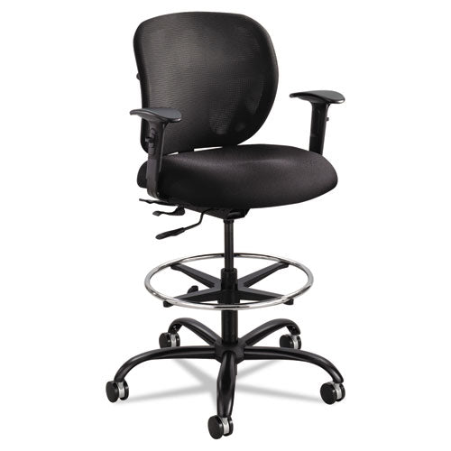 Image of Safco® 3394BL Vue Heavy-Duty Extended-Height Stool, Supports Up To 350 Lb, 23" To 32.5" Seat Height, Black Fabric