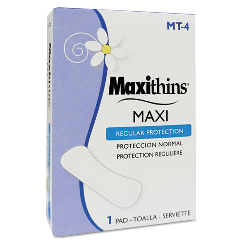 Image of HOSPECO® MT-4 Maxithins Vended Sanitary Napkins #4, Maxi Absorbency, 250 Individually Boxed Napkins/Carton