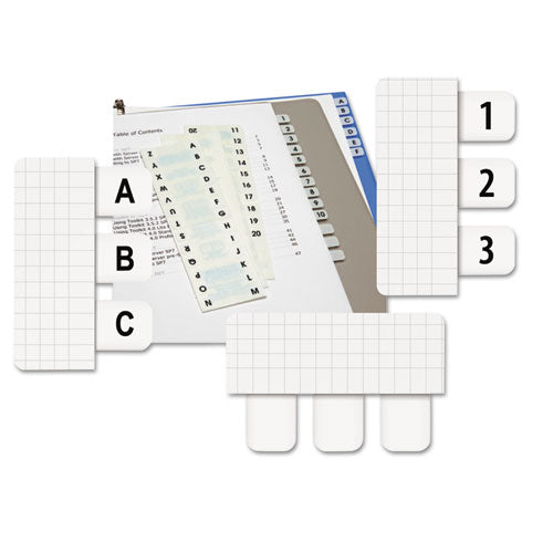 Image of Redi-Tag® B31005 Legal Index Tabs, Preprinted Alpha: A to Z, 1/12-Cut, White, 0.44" Wide, 104/Pack
