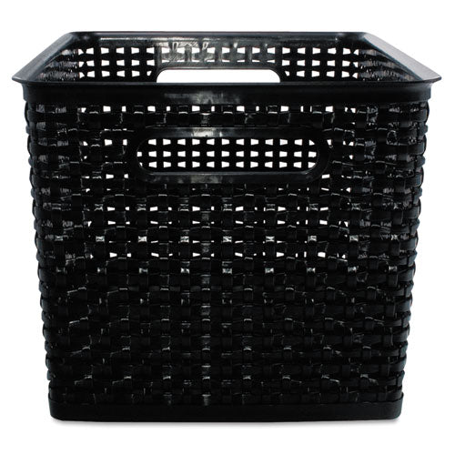 Image of Advantus AVT40328 Weave Bins, 13.88 X 10.5 X 8.75, Black, 2/pack
