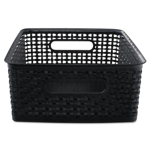 Image of Advantus 40327 Weave Bins, 14.25 X 10.25 X 4.75, Black, 2/pack