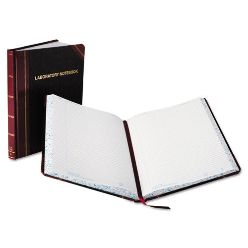 Image of Boorum & Pease® L21-150-R Laboratory Notebook, Data/Lab-Record Format, Black/Red Cover, (150) 10.38 x 8.13 Sheets