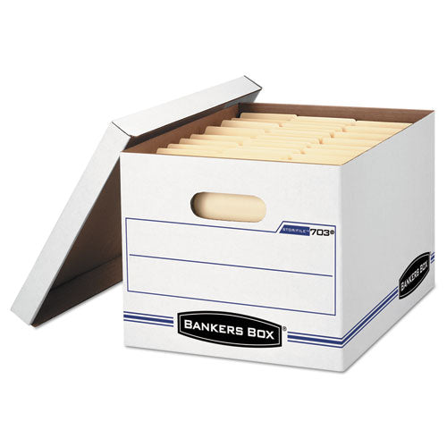 Image of Bankers Box® 57036-04 Stor/file Storage Box, Letter/legal Files, 12.5" X 16.25" X 10.5", White, 6/pack