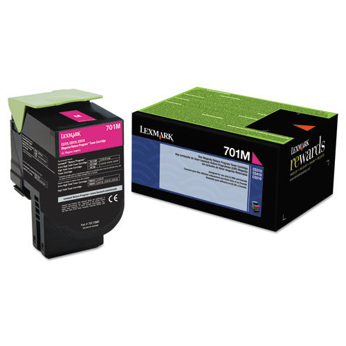 Image of Lexmark 70C10M0 70c10m0 Return Program Toner, 1,000 Page-Yield, Magenta