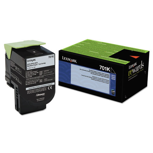 Image of Lexmark 70C10K0 70c10k0 Return Program Toner, 1,000 Page-Yield, Black