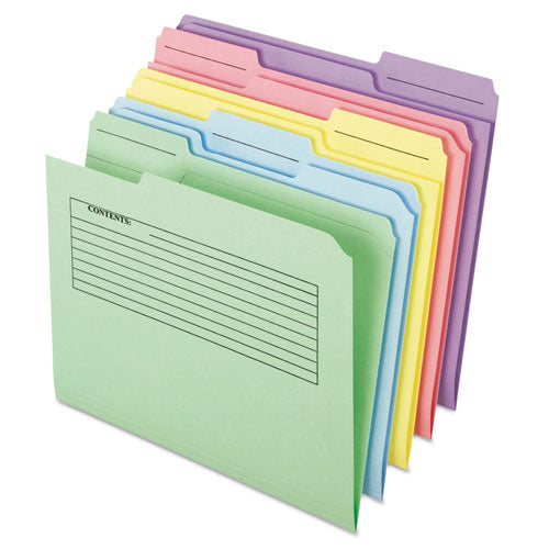 Image of Pendaflex® 45269 Printed Notes Folder, 1/3-Cut Tabs: Assorted, Letter Size, Assorted Colors, 30/Pack