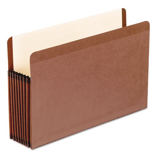 Image of Pendaflex® 45303 Premium Reinforced Expanding File Pockets, 7" Expansion, Legal Size, Red Fiber, 5/box