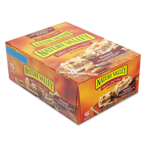 Image of Nature Valley® GEM42068 Granola Bars, Sweet And Salty Nut Almond Cereal, 1.2 Oz Bar, 16/box