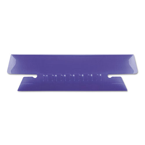 Image of Pendaflex® 43 1/2 VIO Transparent Colored Tabs For Hanging File Folders, 1/3-Cut, Violet, 3.5" Wide, 25/Pack
