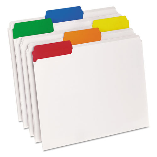 Image of Pendaflex® 55702 Poly File Folders, 1/3-Cut Tabs: Assorted, Letter Size, Clear, 25/Box