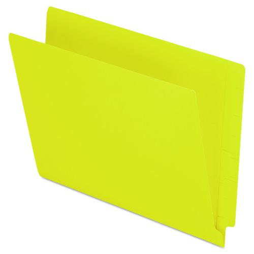 Image of Pendaflex® H110DY Colored End Tab Folders with Reinforced Double-Ply Straight Cut Tabs, Letter Size, 0.75" Expansion, Yellow, 100/Box