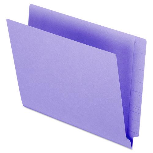 Image of Pendaflex® H110DPR Colored End Tab Folders with Reinforced Double-Ply Straight Cut Tabs, Letter Size, 0.75" Expansion, Purple, 100/Box