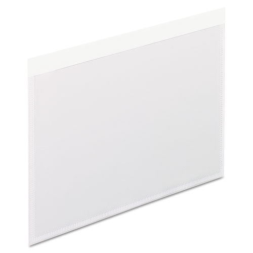 Image of Pendaflex® 99376 Self-Adhesive Pockets, 6" x 4", Clear Front/White Back, 100/Box
