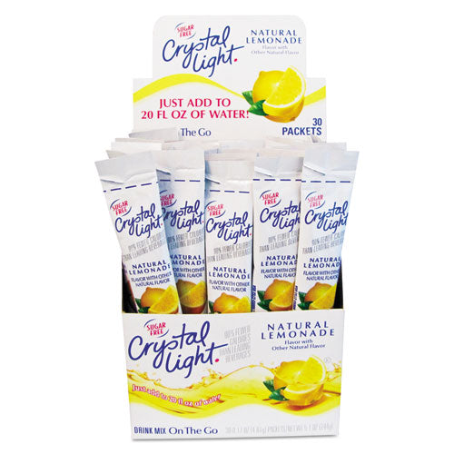 Image of Crystal Light® GEN00796 Flavored Drink Mix, Lemonade, 30 .17oz Packets/box