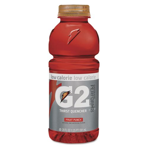 Image of Gatorade® QUA20405 G2 Perform 02 Low-Calorie Thirst Quencher, Fruit Punch, 20 Oz Bottle, 24/carton