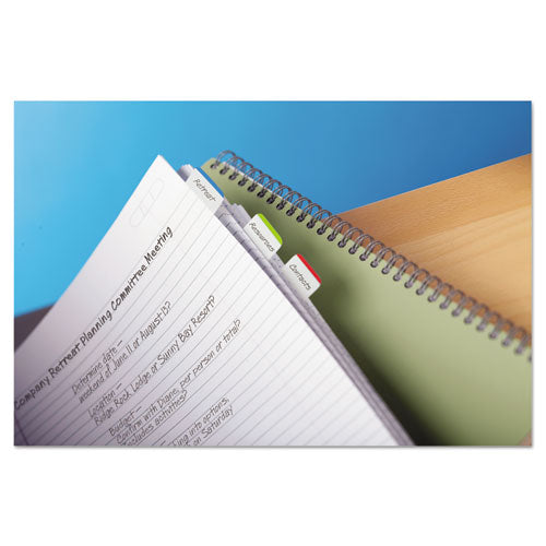 Image of Post-it® Tabs 686L-GBR 1" Lined Tabs, 1/5-Cut, Lined, Assorted Colors, 1" Wide, 66/Pack