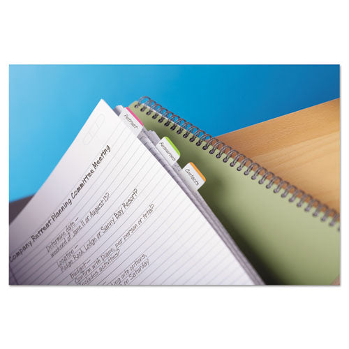 Image of Post-it® Tabs 686L-PGO 1" Lined Tabs, 1/5-Cut, Assorted Bright Colors, 1" Wide, 66/Pack