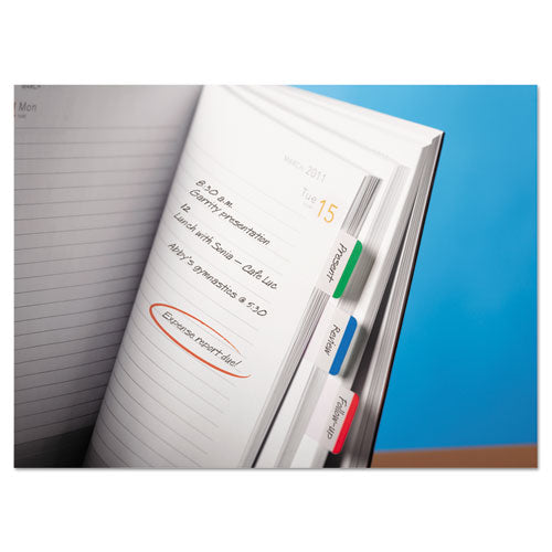 Image of Post-it® Tabs 686L-GBR 1" Lined Tabs, 1/5-Cut, Lined, Assorted Colors, 1" Wide, 66/Pack