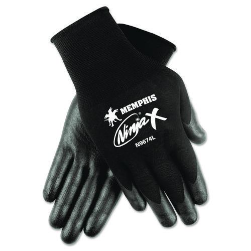 Image of MCR Safety N9674M Ninja X Gloves, EN388: 412X, Medium, Black, Pair