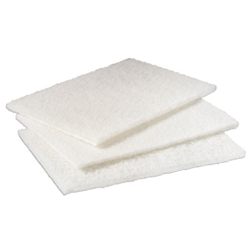 Image of Scotch-Brite PROFESSIONAL 98 Light-Duty Cleansing Pad 98, 6 x 9, White, 20/Pack, 3 Packs/Carton