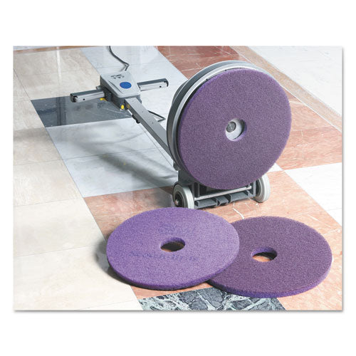 Image of Scotch-Brite 08418 Diamond Floor Pads, 20" Diameter, Purple, 5/carton