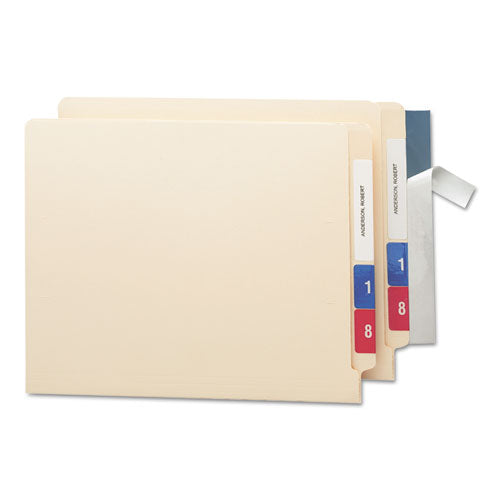 Image of Smead 67608 Seal and View File Folder Label Protector, Clear Laminate, 8 x 1.69, 100/Pack