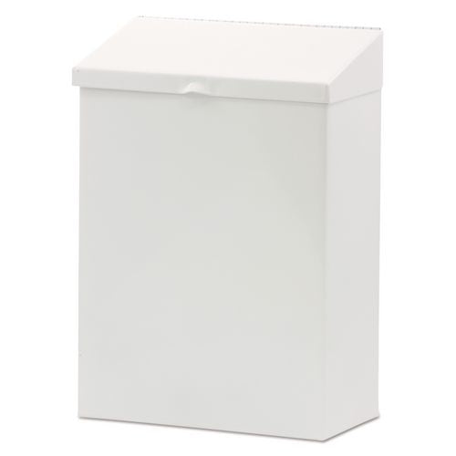 Image of HOSPECO® ND-1W Feminine Hygiene Product Waste Receptacle, Metal, White